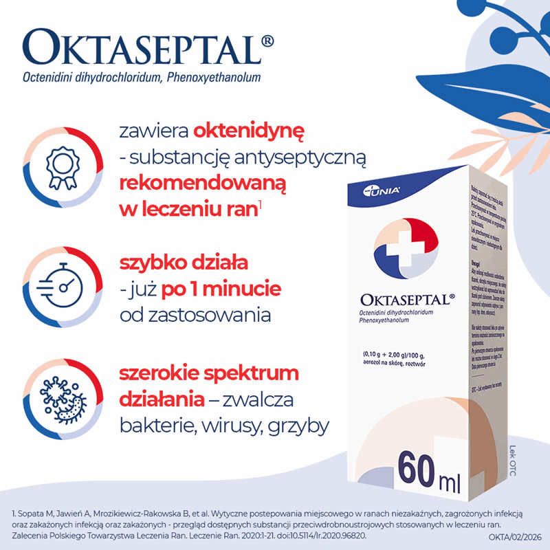 Oktaseptal aerozol z oktenidyną do dezynfekcji i odkażania ran, 60 ml