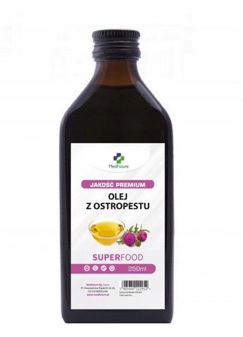 Olej z ostropestu tłoczony na zimno, 250 ml