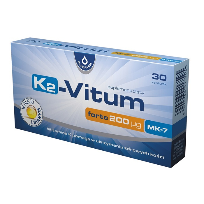 Oleofarm K2-Vitum forte 200 mcg MK-7 kapsułki, 30 szt.