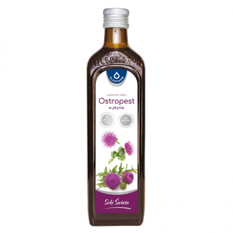 Oleofarm Soki Świata Ostropest w płynie, 490 ml