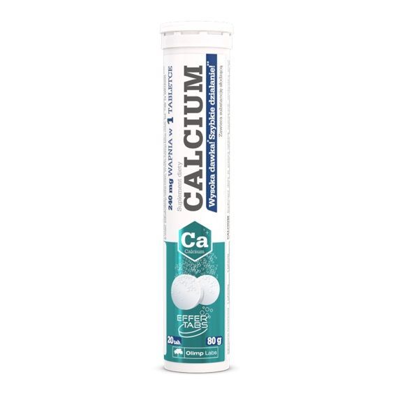 Olimp Calcium 240 mg tabletki musujące o smaku cytrynowym, 20 szt.
