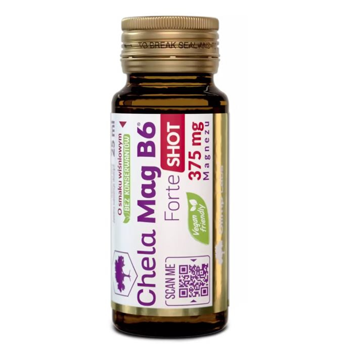 Olimp Chela-Mag B6 Forte Shot z magnezm SOK o smaku wiśniowym ampułka, 1 szt.
