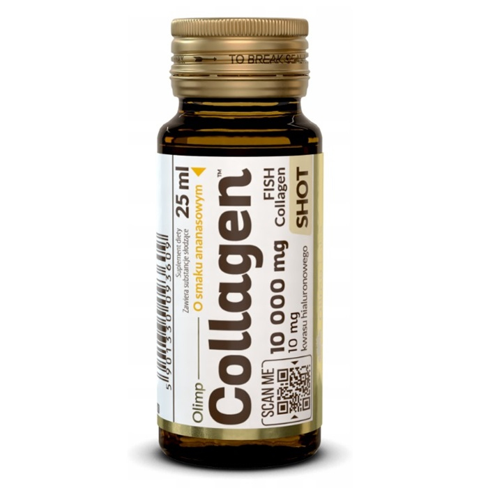 Olimp Collagen Shot z kolagenem o smaku ananasowym ampułka, 25 ml