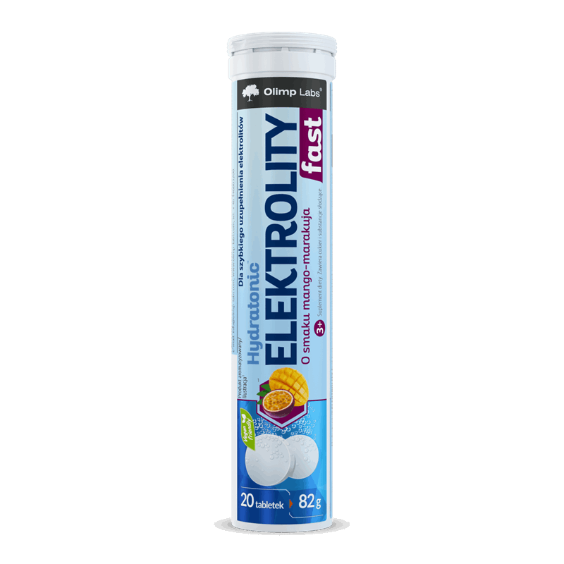 Olimp Elektrolity Hydratonic Fast tabletki musujące o smaku mango-marakuja, 20 szt.
