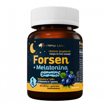 Olimp Forsen + Melatonina Gummies żelki o smaku borówkowym, 30 szt.