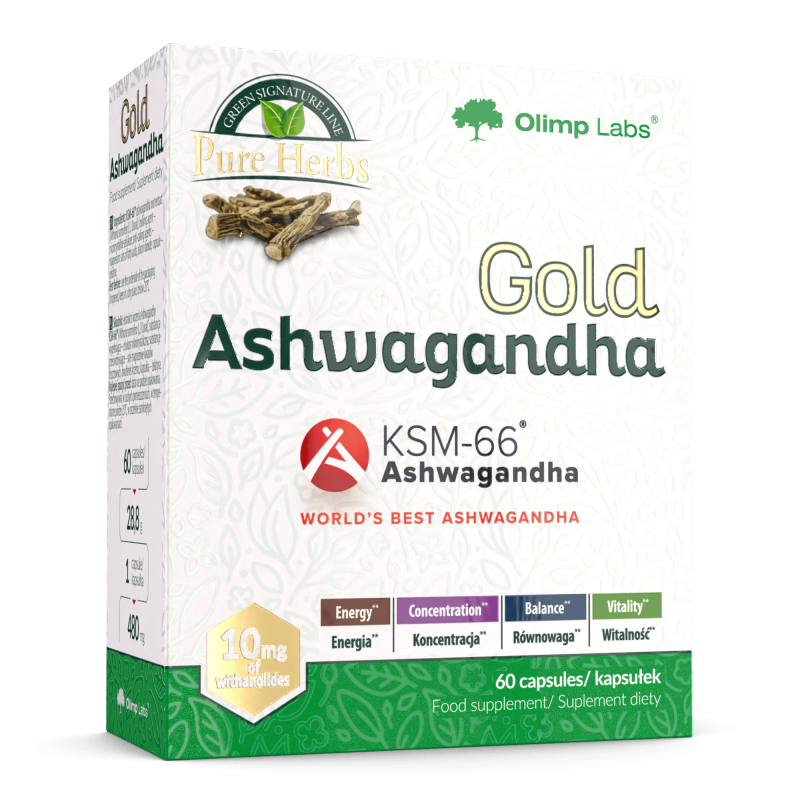 Olimp Gold Ashwagandha kapsułki z ashwagandhą, 60 szt.