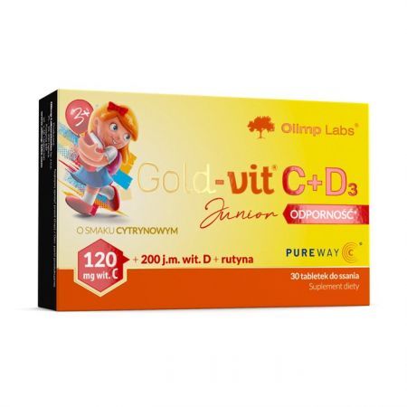 Olimp Gold-Vit C+D3 Junior Odporność 30 tabletek do ssania