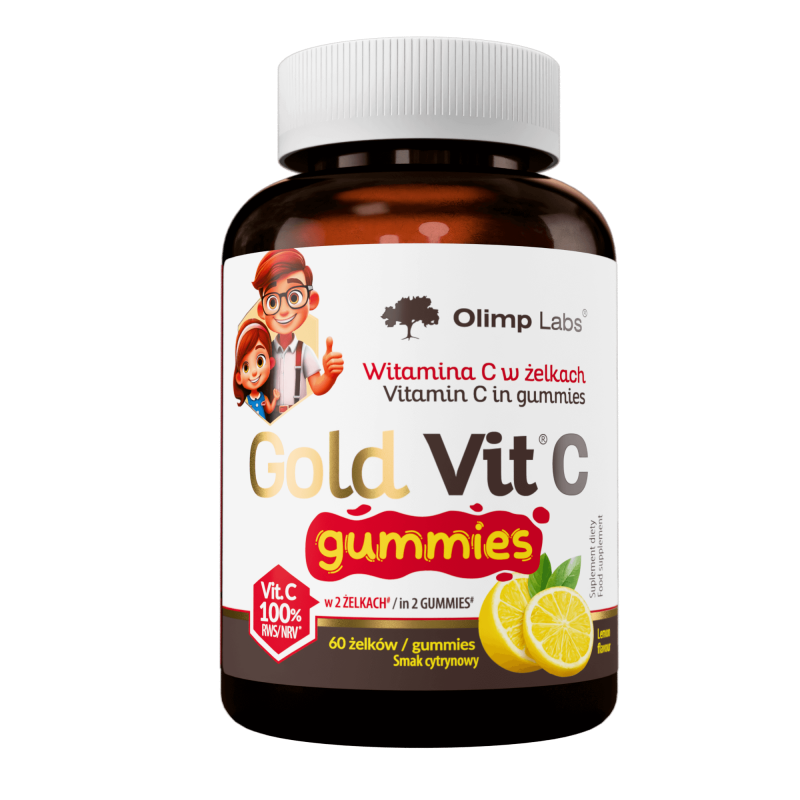 Olimp Gold-Vit C Gummies żelki o smaku cytrynowym, 60 szt.