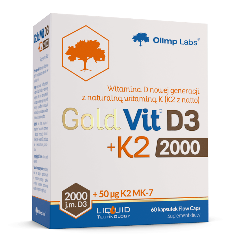 Olimp Gold-Vit D3 2000 j.m. + K2 kapsułki, 60 szt.