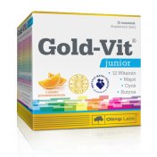 Olimp Gold-Vit Junior saszetki z proszkiem o smaku pomarańczowym, 15 szt.