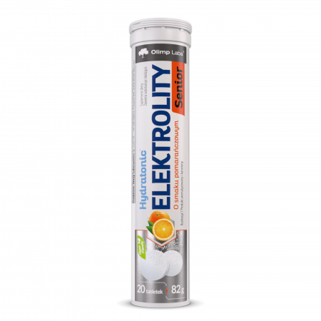Olimp Hydratonic Elektrolity Senior tabletki musujące o smaku pomarańczowym, 20 szt.
