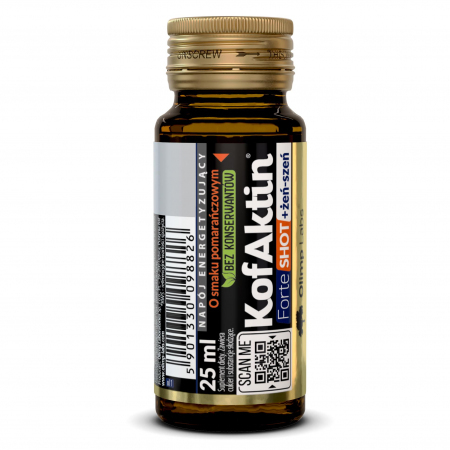 Olimp Kofaktin Forte Shot + żeń-szeń smak pomarańczowy, 25 ml