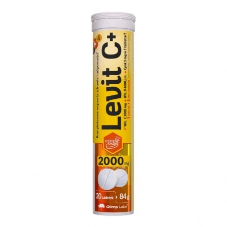 Olimp Levit C+ 2000 mg tabletki musujące o smaku cytryny, 20 szt.