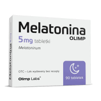 Tabletki z melatoniną 5 mg do stosowania w zaburzeniach rytmu snu i czuwania, opakowanie 90 sztuk.