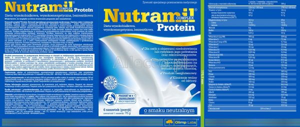 OLIMP Nutramil Complex Protein (smak neutralny) 6 saszetek z proszkiem do sporządzenia roztworu