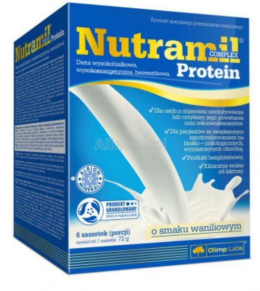 OLIMP Nutramil Complex Protein (smak wanilinowy) 6 saszetek z proszkiem do sporządzenia zawiesiny
