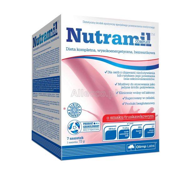 OLIMP Nutramil complex (smak truskawkowy) 7sasz.