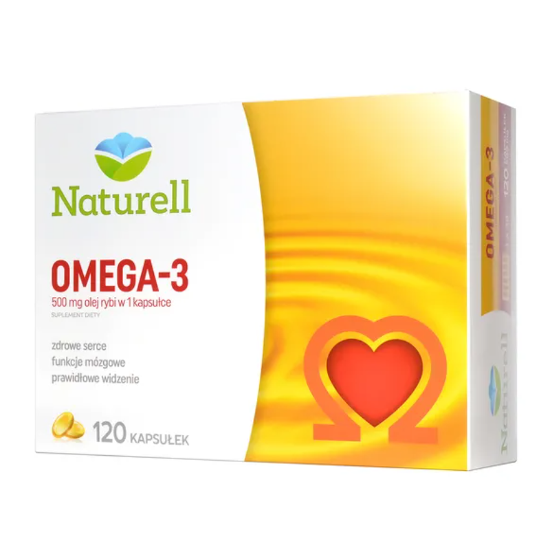 Naturell Omega-3 500 mg kapsułki miękkie, 120 szt.