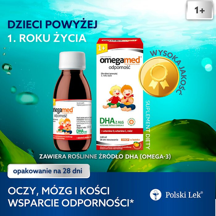 Omegamed 1+ Odporność płyn, 140 ml