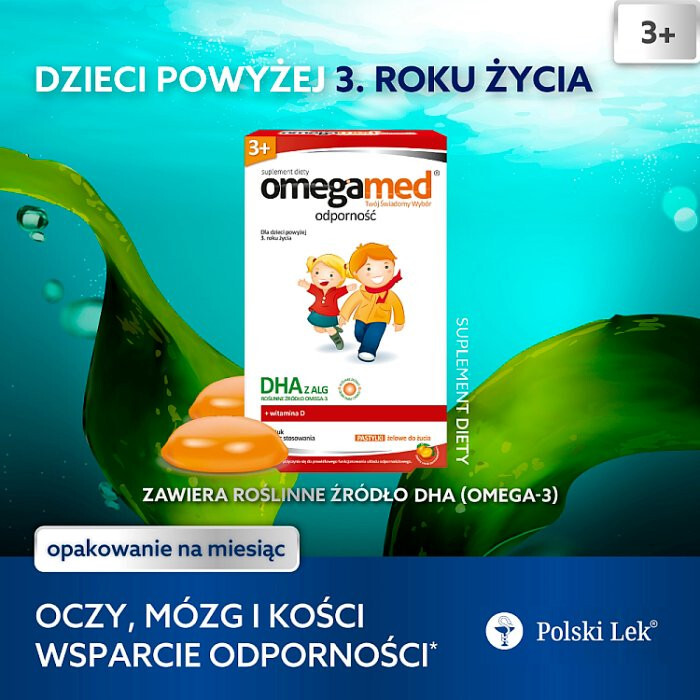 Omegamed Odporność 3+ 30 pastylek żelowych do żucia