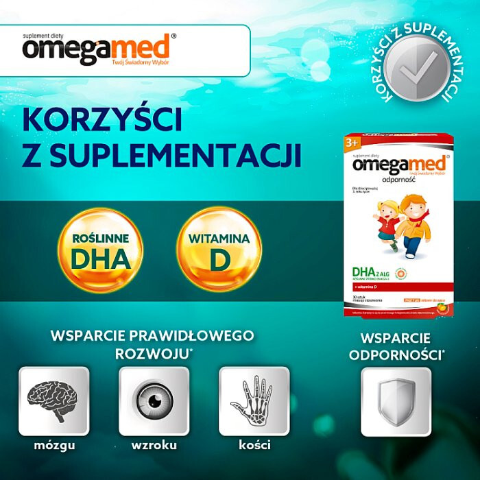 Omegamed Odporność 3+ 30 pastylek żelowych do żucia