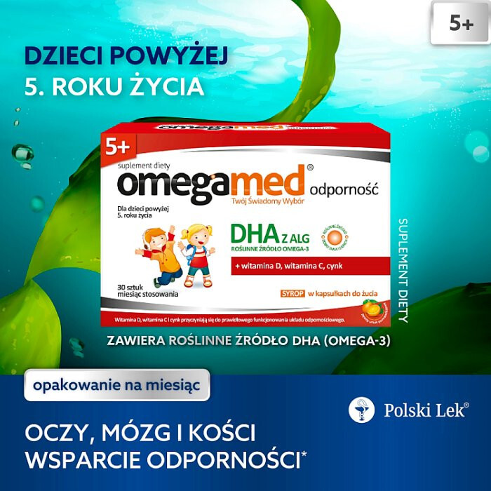 Omegamed Odporność 5+ syrop w kapsułkach do żucia, 30 szt.