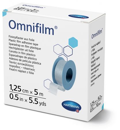 OMNIFILM Przylepiec z porowatej, przezroczystej folii 5 m x 1,25 cm 1 szt.