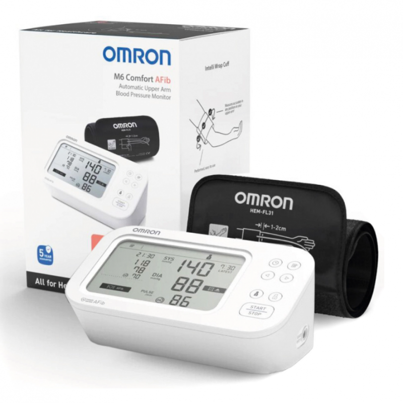 Omron M6 Comfort AFib Ciśnieniomierz naramienny, 1 szt.