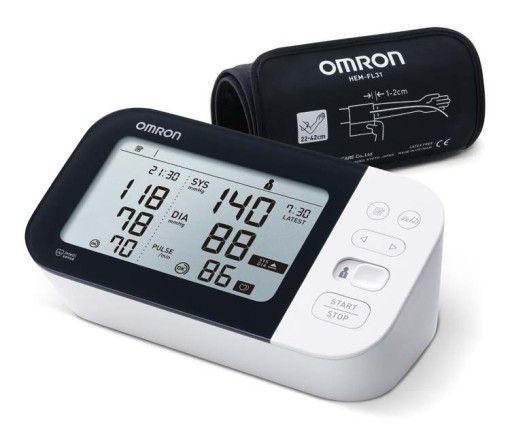 OMRON M7 INTELLI IT Ciśnieniomierz elektroniczny + OMRON GENTLE TEMP 520 Termometr do ucha GRATIS!