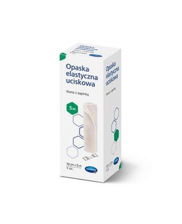 Opaska elastyczna uciskowa tkana z zapinką 5m x 12cm 1 szt.