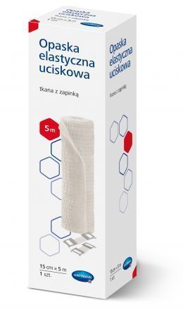 Opaska elastyczna uciskowa z zapinką 5m x 15 cm 1 szt.