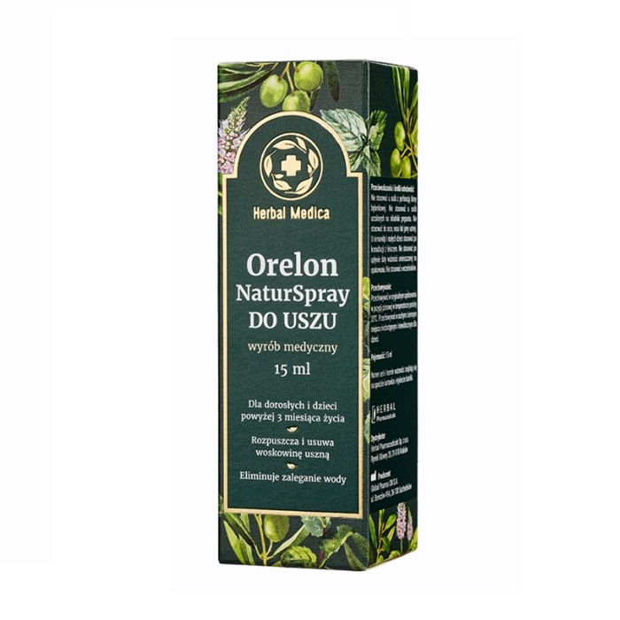 Orelon NaturSpray do uszu na rozpuszczanie i usuwanie woskowiny usznej, 15 ml