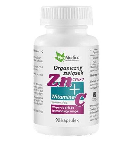 Organiczny związek cynku + witamina C 90 kapsułek