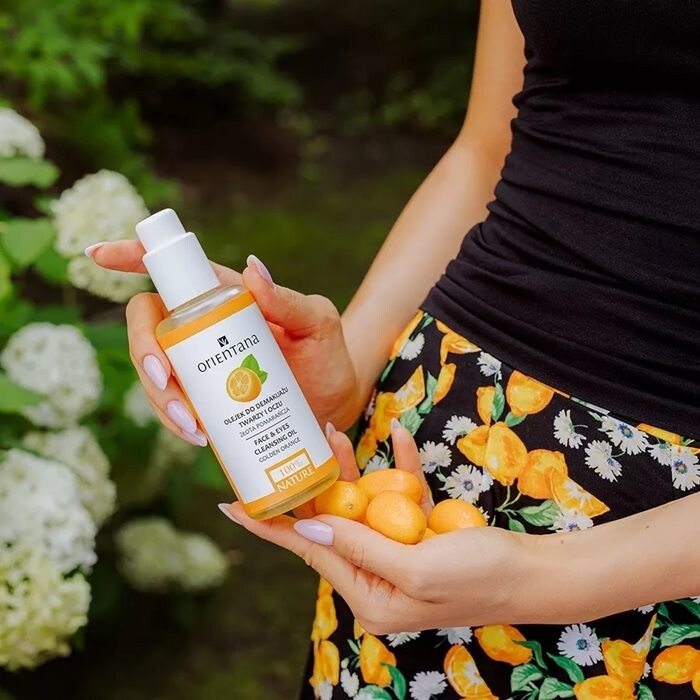 ORIENTANA Olejek do demakijażu twarzy i oczu Złota Pomarańcza 150 ml
