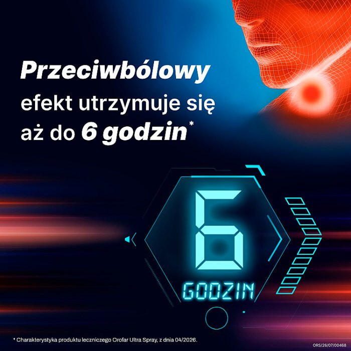 Orofar Ultra Spray 8,75 mg/dawkę aerozol do stosowania w jamie ustnej, 15 ml