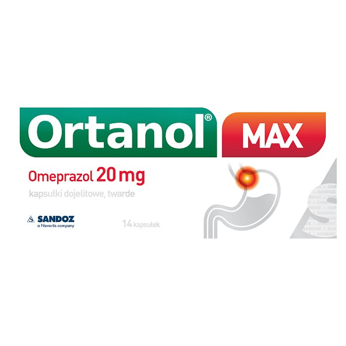 Ortanol Max 20 mg 14 kapsułek dojelitowych