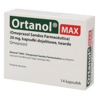 Ortanol Max 20mg 14 kapsułek dojelitowych Import równoległy