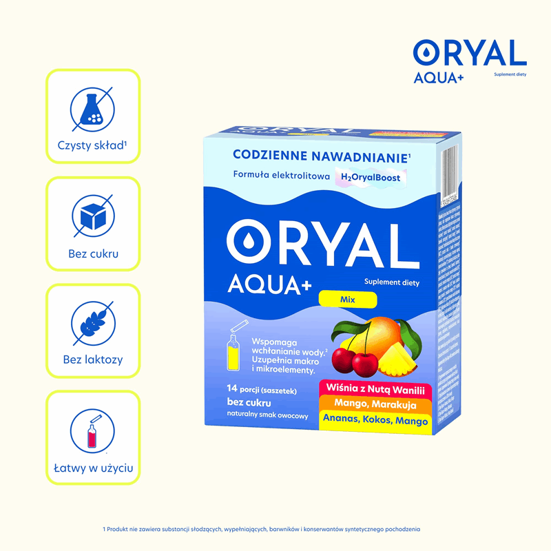 Oryal Aqua+ Mix saszetki, 14 szt.