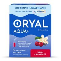 Oryal Aqua+ saszetki o smaku wiśni z nutą wanilii, 14 szt.