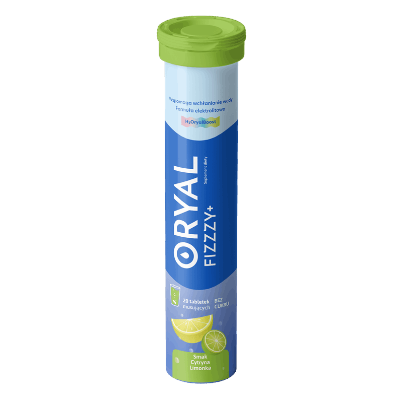 Oryal Fizzzy+ tabletki musujące smak cytryna limonka, 20 szt.
