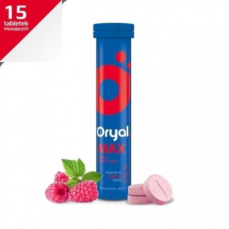 Oryal Max (smak malinowy) 15tabletek musujących / Elektrolity