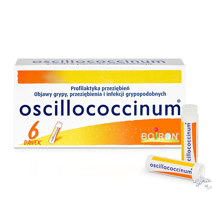 Boiron Oscillococcinum granulki na objawy przeziębienia i grypy, 6 dawek