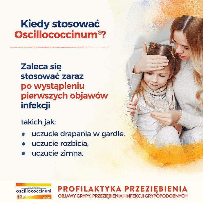 Boiron Oscillococcinum granulki na objawy przeziębienia i grypy, 30 dawek