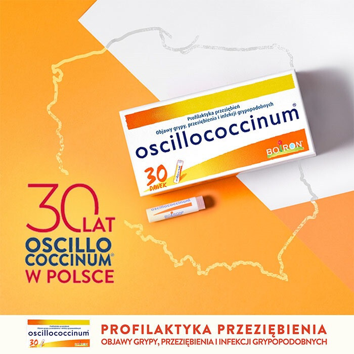 Boiron Oscillococcinum granulki na objawy przeziębienia i grypy, 30 dawek