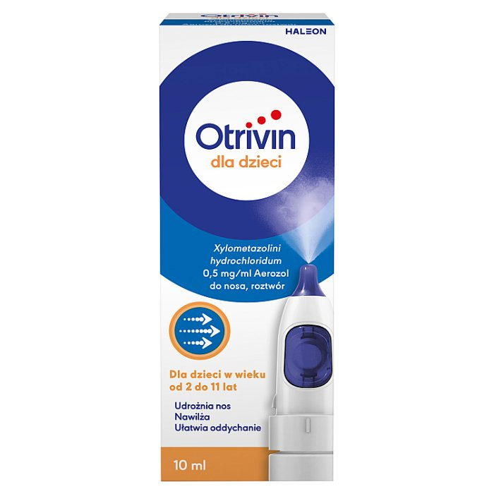 Otrivin dla dzieci 0,5 mg/ml aerozol do nosa, 10 ml