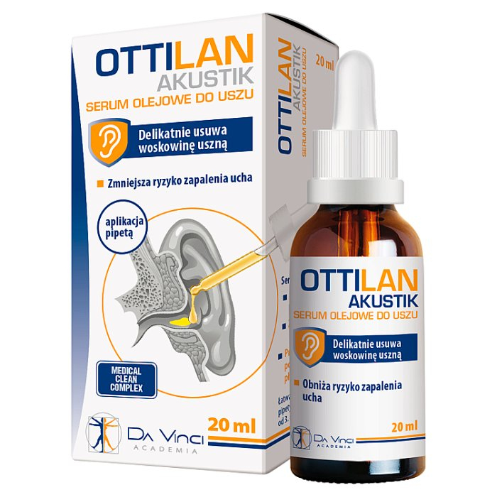 Ottilan Akustik serum olejowe do higieny uszu, 20 ml
