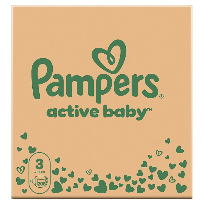 Pampers Active Baby 3 (6-10kg) 208 szt.