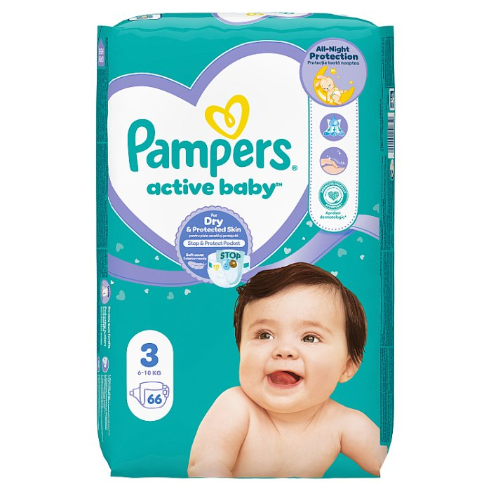 Pampers Active Baby 3 (6-10kg) 66 szt.