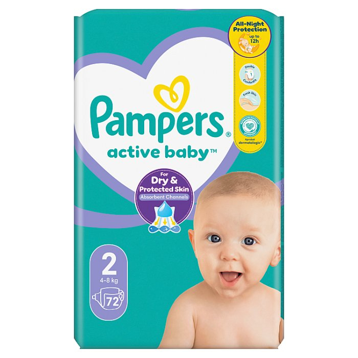 Pampers Active Baby Mini 2 (4-8kg) 72szt.