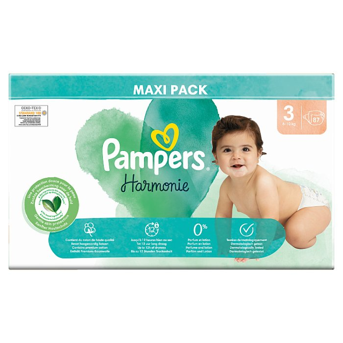 Pampers Harmonie 3 Midi (6-10 kg), 87 szt.